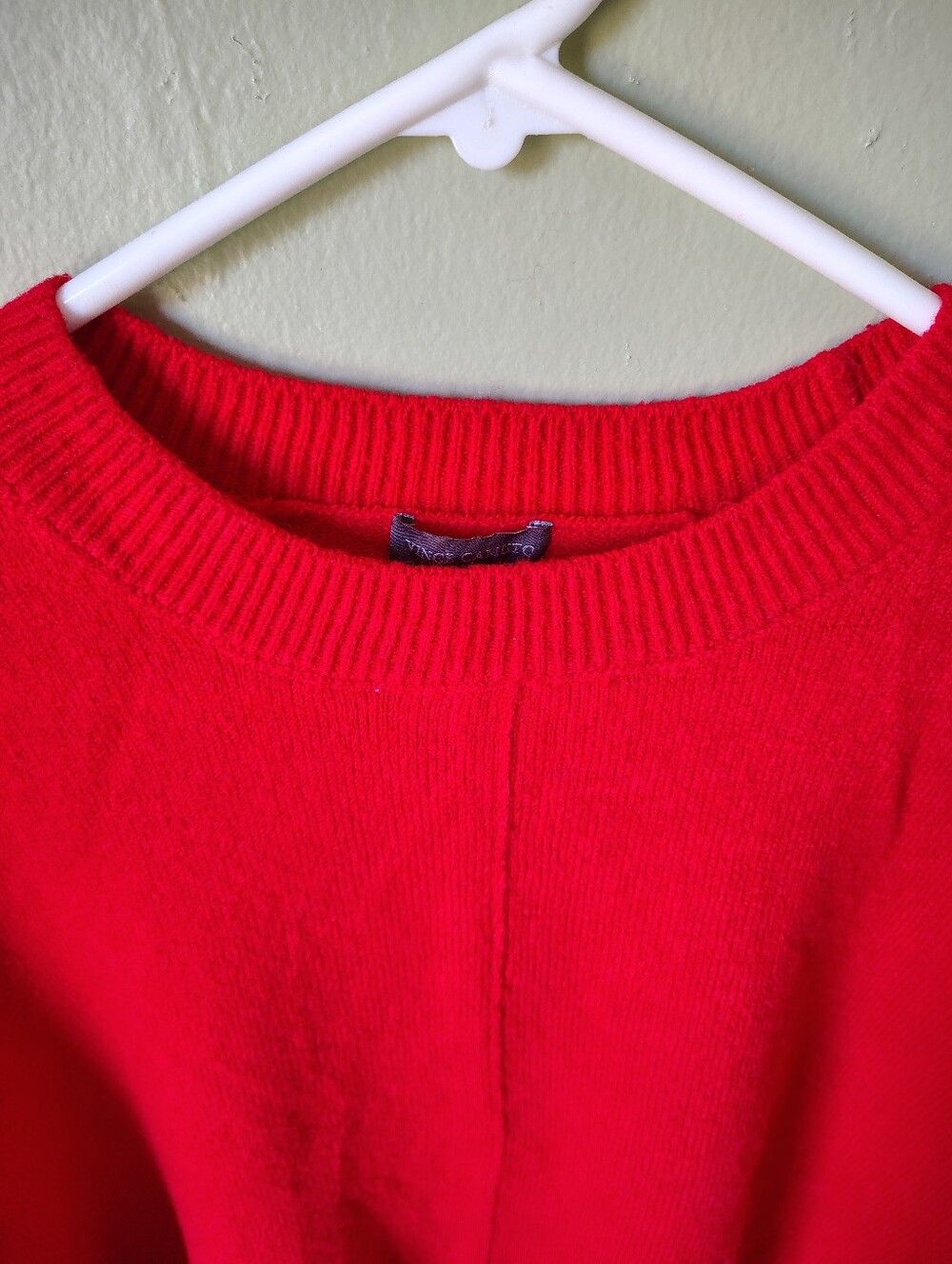 ☀️5/$25☀️ Vince Caputo Women's Size Small Soft Red Crewneck Sweater - Picture 3 of 6